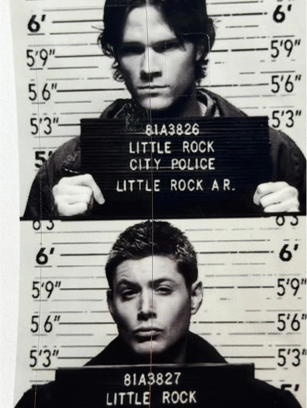 SPN mug shot photos credit card sticker 4 pack